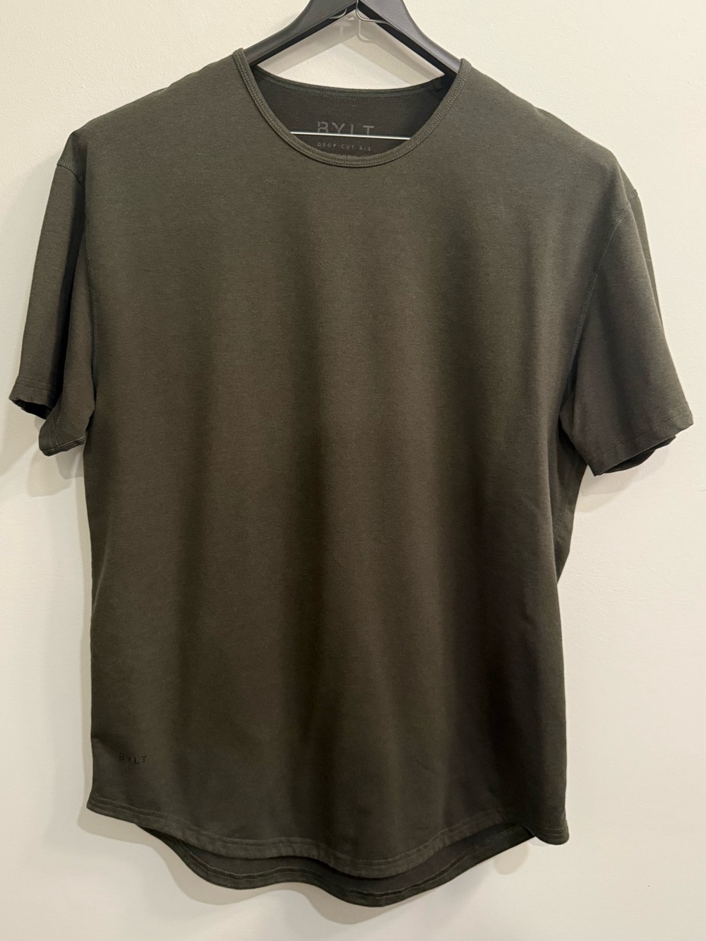 BYLT Basics - Drop Cut: BYLT Signature T-Shirt - Olive Green - XL